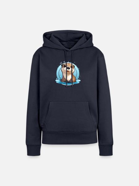 Otter - Frauen Premium Bio Hoodie - Navy