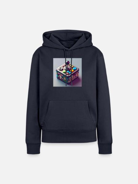 Joystick 9 - Frauen Premium Bio Hoodie - Navy