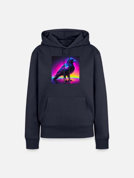 Krähen-/Rabenkunst - Frauen Premium Bio Hoodie - Navy