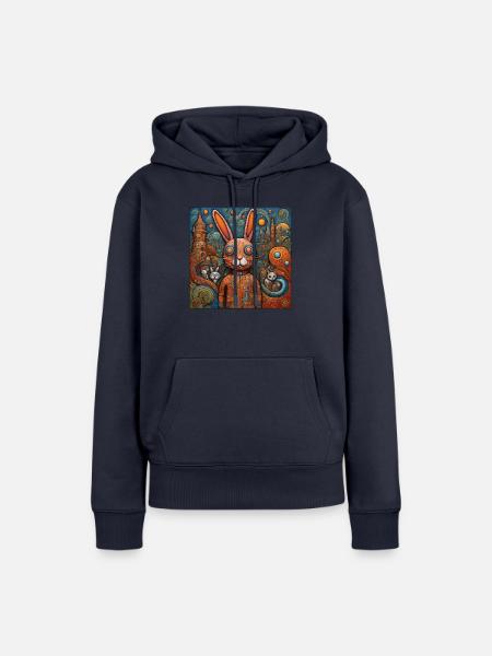 Surreale Pop-Tiere 9 Kaninchen - Frauen Premium Bio Hoodie - Navy