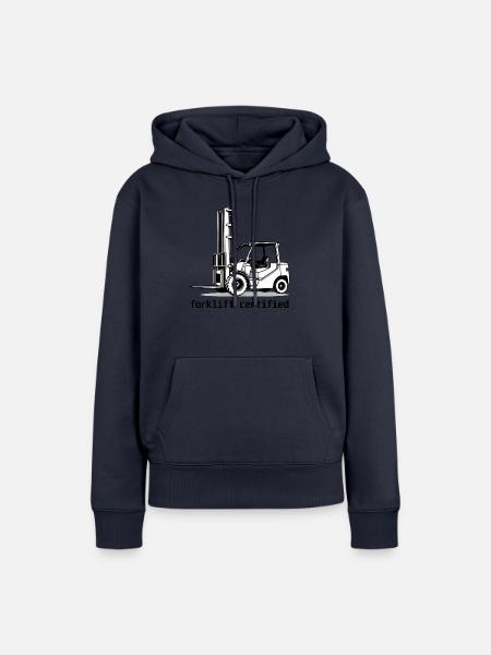 Gabelstapler fineline - Frauen Premium Bio Hoodie - Navy