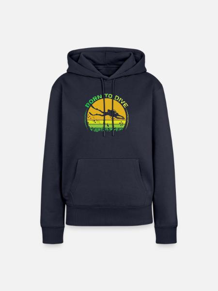 Geboren zum Tauchen - Frauen Premium Bio Hoodie - Navy