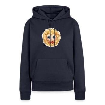 FILLE SPAGHETTI - Sweat à capuche Premium bio Femme - bleu marine - Devant - Julia (174cm)