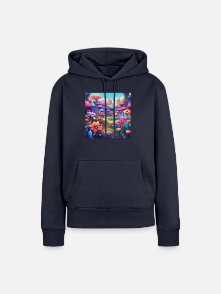 Flowers 2 - Frauen Premium Bio Hoodie - Navy