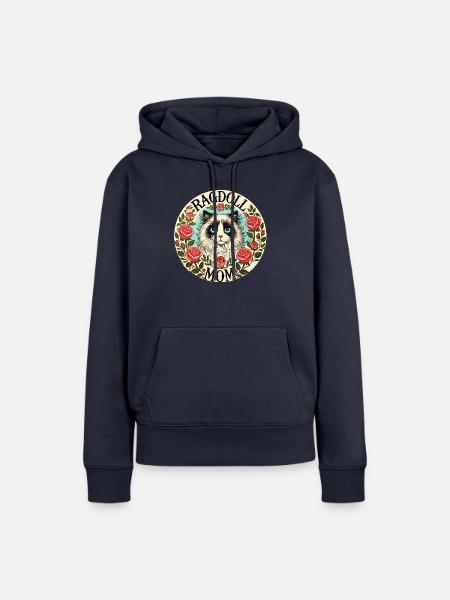 Ragdoll Katze Mama - Frauen Premium Bio Hoodie - Navy