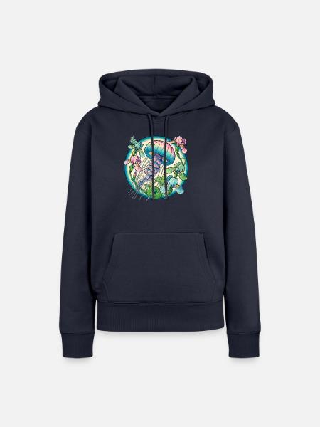 Qualle - Frauen Premium Bio Hoodie - Navy