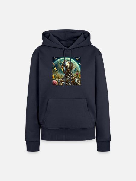 Roboter - Frauen Premium Bio Hoodie - Navy