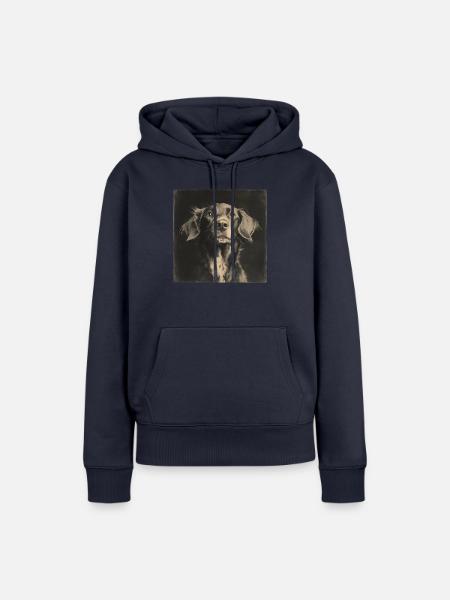 Black Animals - Cute Dog - Frauen Premium Bio Hoodie - Navy