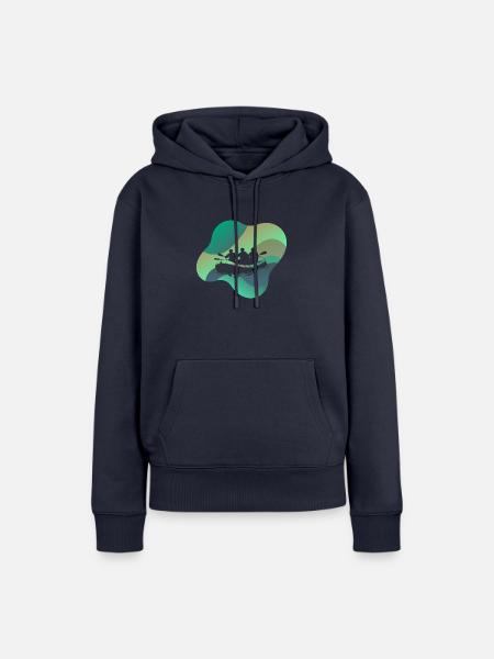 Wildwasser Rafting Bach - Frauen Premium Bio Hoodie - Navy