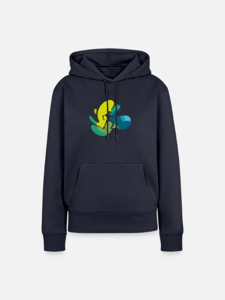 Roboter Tech - Frauen Premium Bio Hoodie - Navy