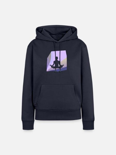 Meditation Bewusstsein Innerer Frieden - Frauen Premium Bio Hoodie - Navy
