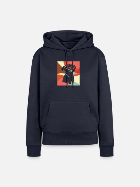 Mops Haustier - Frauen Premium Bio Hoodie - Navy