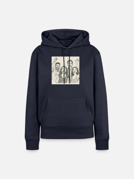 Abend mit Freunden - Frauen Premium Bio Hoodie - Navy