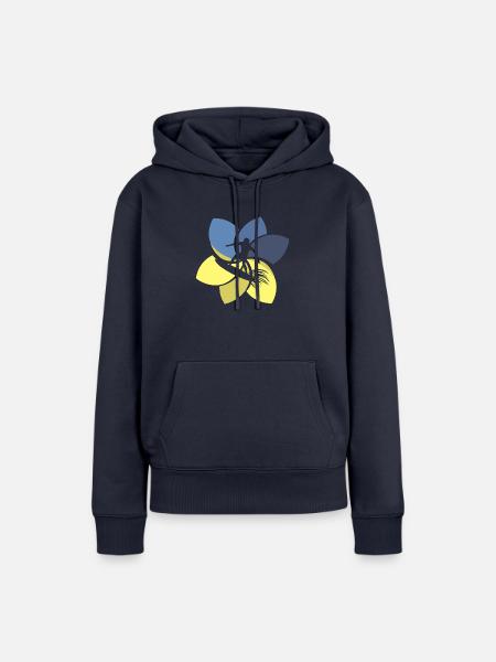 Surfbrett Surfcamp - Frauen Premium Bio Hoodie - Navy