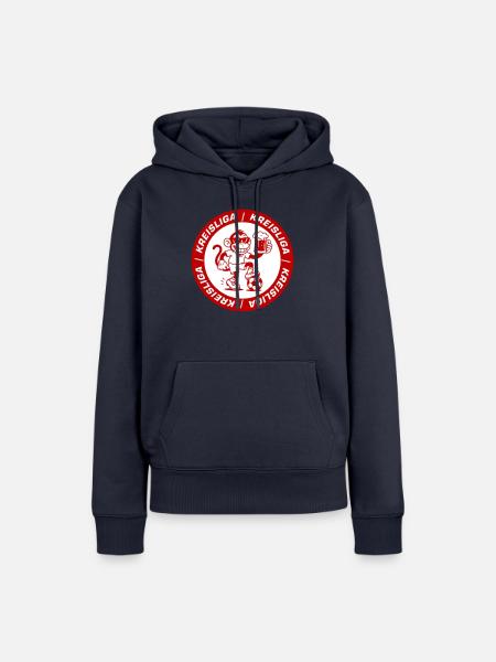 Kreisliga Fussball Affe - Frauen Premium Bio Hoodie - Navy
