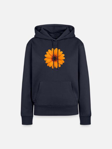 Leuchtkraft der Afrikanischen Margerite - Frauen Premium Bio Hoodie - Navy