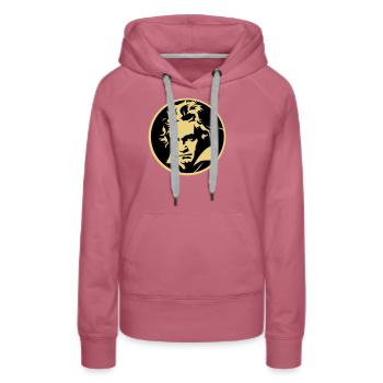 Roll over Beethoven (2-Farben) - Frauen Premium Bio Hoodie - Malve - Vorne - Isabella (175cm)
