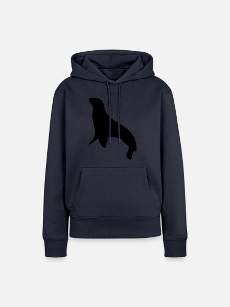 see robbe tier - Frauen Premium Bio Hoodie - Navy