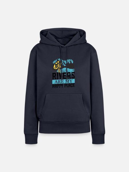 Fluss Rafting - Frauen Premium Bio Hoodie - Navy