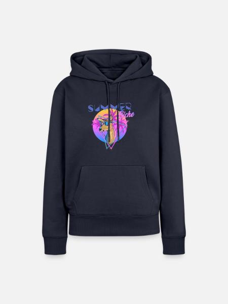 Sommerhirschkuh - Frauen Premium Bio Hoodie - Navy