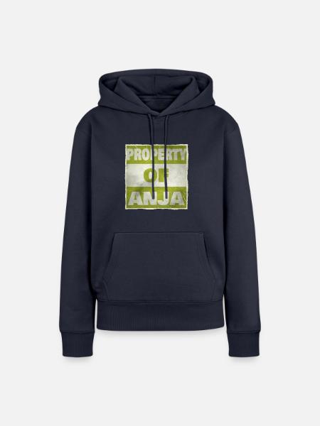 Besitz von Anja - Frauen Premium Bio Hoodie - Navy