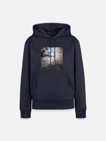 Mondschein - Frauen Premium Bio Hoodie - Navy