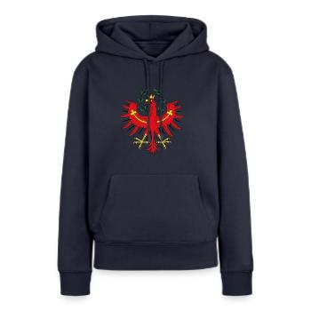 Tirol, Tiroler Adler - Frauen Premium Bio Hoodie - Navy - Vorne - Julia (174cm)