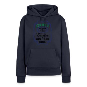 Leicht einen sitzen - Frauen Premium Bio Hoodie - Navy - Vorne - Julia (174cm)