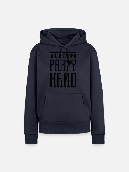 goldstrand party hard - Frauen Premium Bio Hoodie - Navy