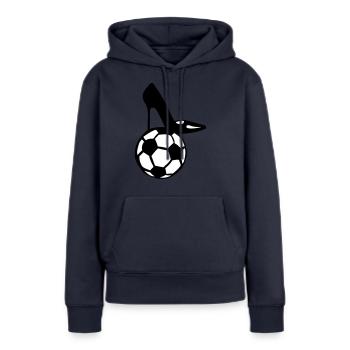 football chaussure talon aiguille femme - Sweat à capuche Premium bio Femme - bleu marine - Devant - Julia (174cm)