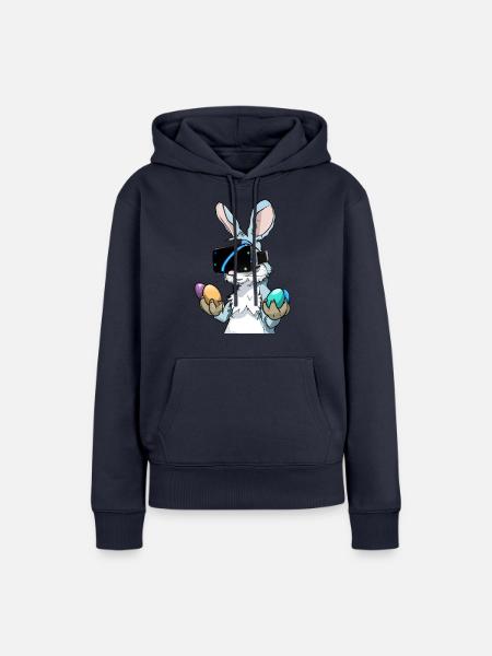Osterhase _ 01 - Frauen Premium Bio Hoodie - Navy