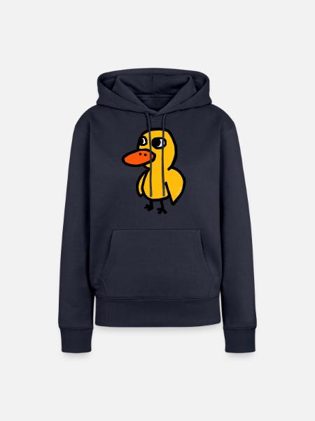 Karikatur Ente - Frauen Premium Bio Hoodie - Navy