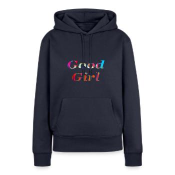 Heaven is for Good Girls 1 - Frauen Premium Bio Hoodie - Navy - Vorne - Julia (174cm)