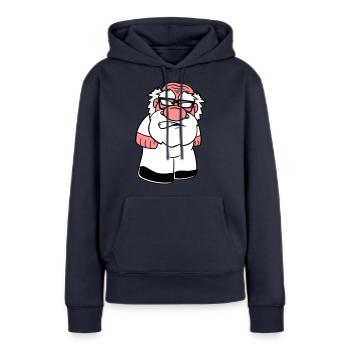 zwerg klein gesicht kopf boese veraergert wue - Frauen Premium Bio Hoodie - Navy - Vorne - Julia (174cm)