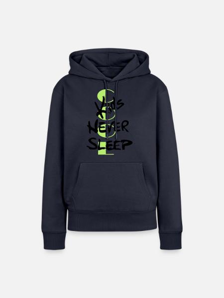 cool Kids never sleep - Frauen Premium Bio Hoodie - Navy