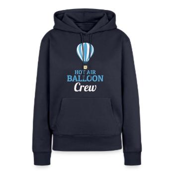 Montgolfière Montgolfière Montgolfière - Sweat à capuche Premium bio Femme - bleu marine - Devant - Julia (174cm)