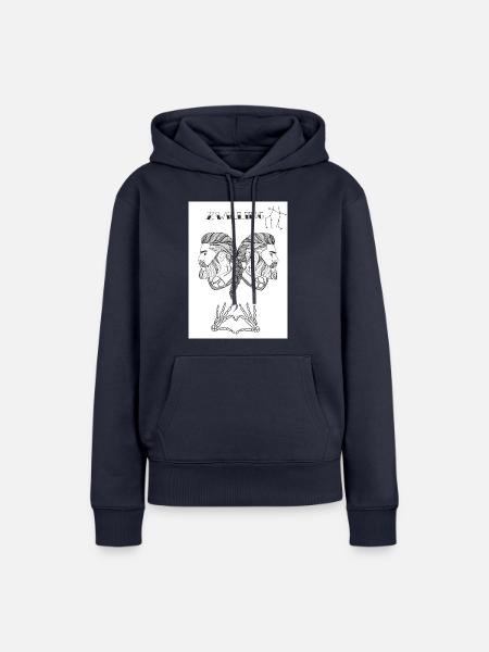 Zwilling - Frauen Premium Bio Hoodie - Navy