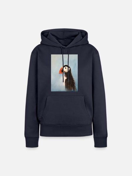 Papageientaucher - Frauen Premium Bio Hoodie - Navy