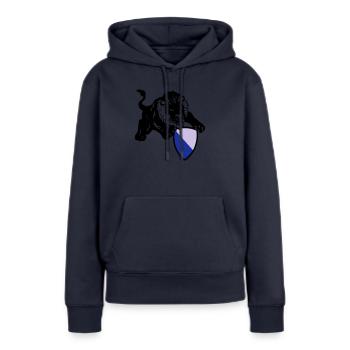 zürich löwe - Frauen Premium Bio Hoodie - Navy - Vorne - Julia (174cm)