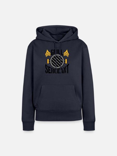 BBQ Grill Sergeant Grillparty - Frauen Premium Bio Hoodie - Navy