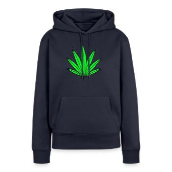 Hanf - Frauen Premium Bio Hoodie - Navy - Vorne - Julia (174cm)
