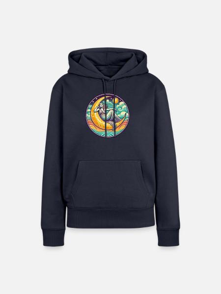 Mondgöttin - Frauen Premium Bio Hoodie - Navy