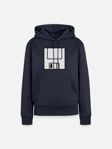 Computer-Diskette - Frauen Premium Bio Hoodie - Navy