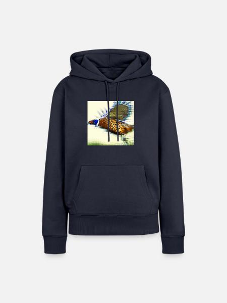 Fliegender Fasan - Frauen Premium Bio Hoodie - Navy