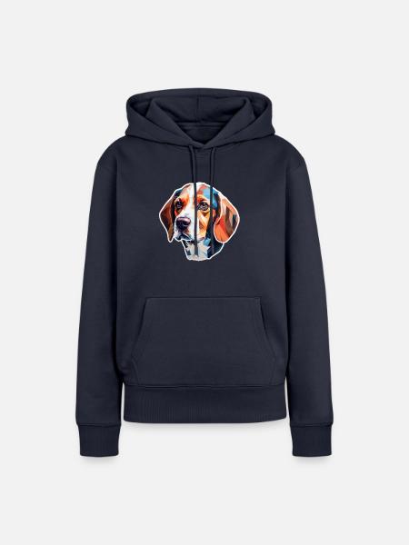Beaglekopf - Frauen Premium Bio Hoodie - Navy