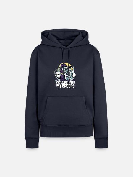 Halloween Grusel Design - Frauen Premium Bio Hoodie - Navy