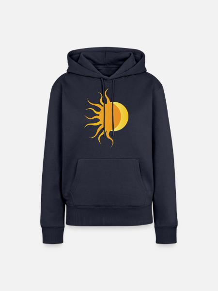 Sonne - Mond - Frauen Premium Bio Hoodie - Navy