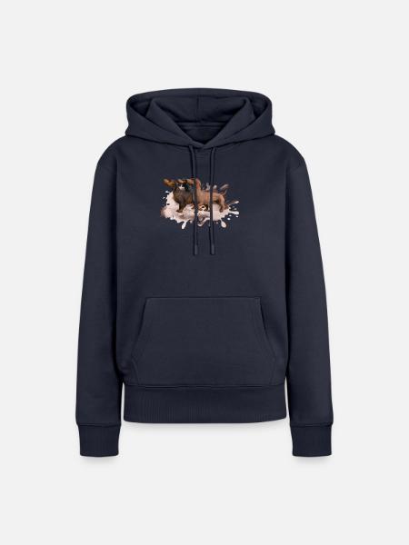 Dackel Gruppe - Frauen Premium Bio Hoodie - Navy