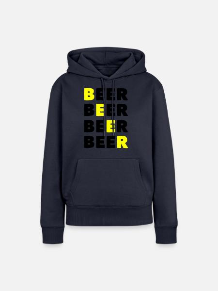 Bier Bier Bier Bier - Frauen Premium Bio Hoodie - Navy