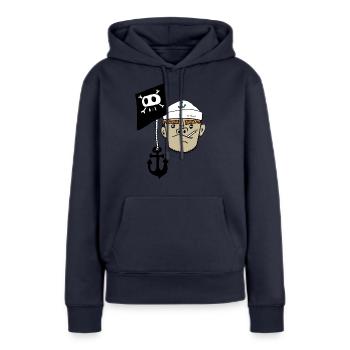 Matros St pauli - Frauen Premium Bio Hoodie - Navy - Vorne - Julia (174cm)
